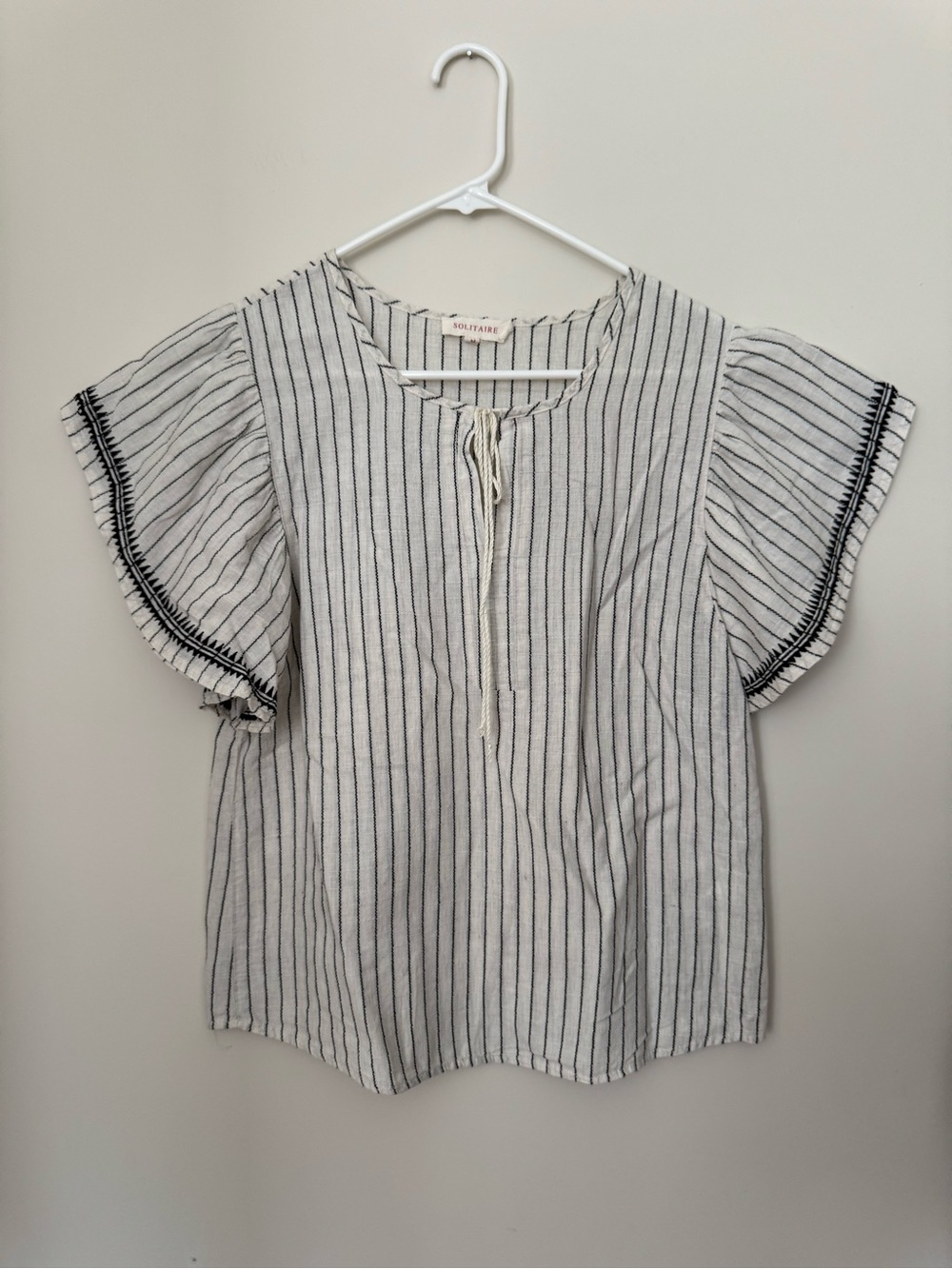SOLITAIRE 100% Cotton Striped Blouse M